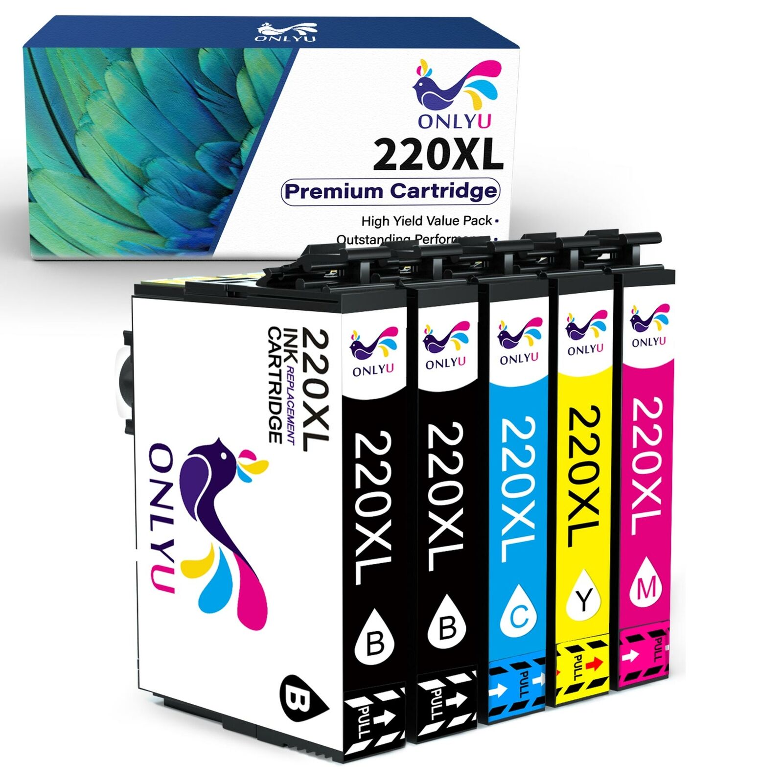 5PK T220XL 220-XL Ink For Epson XP420 XP424 XP320 WF2630 WF2660 WF2760 printer