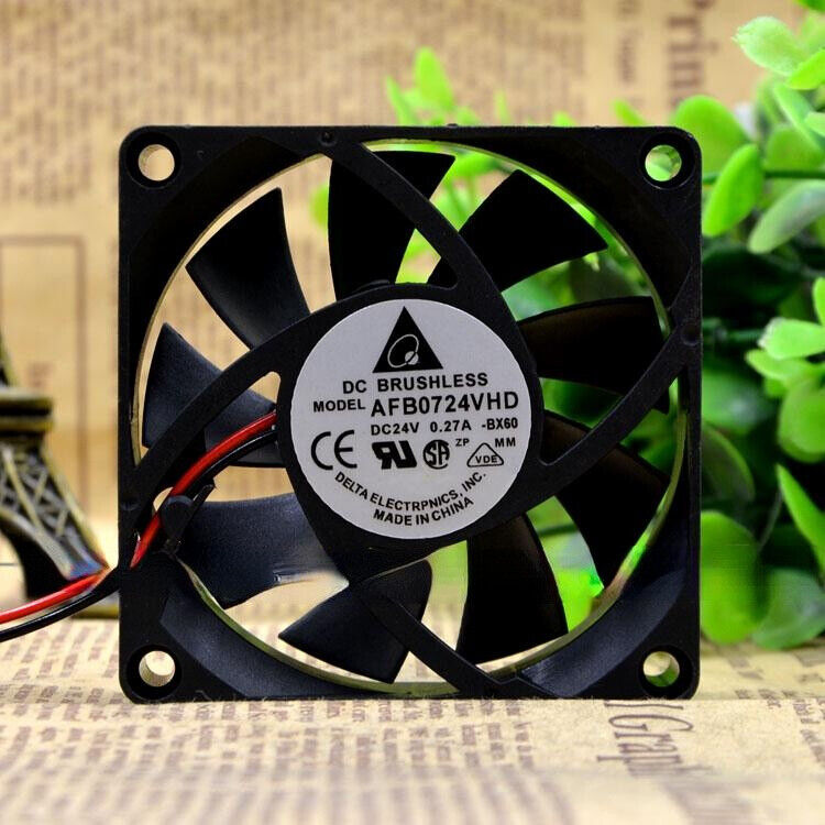 1pc Delta AFB0724VHD 24V 0.27A 7020 7CM Double Ball Inverter Cooling Fan