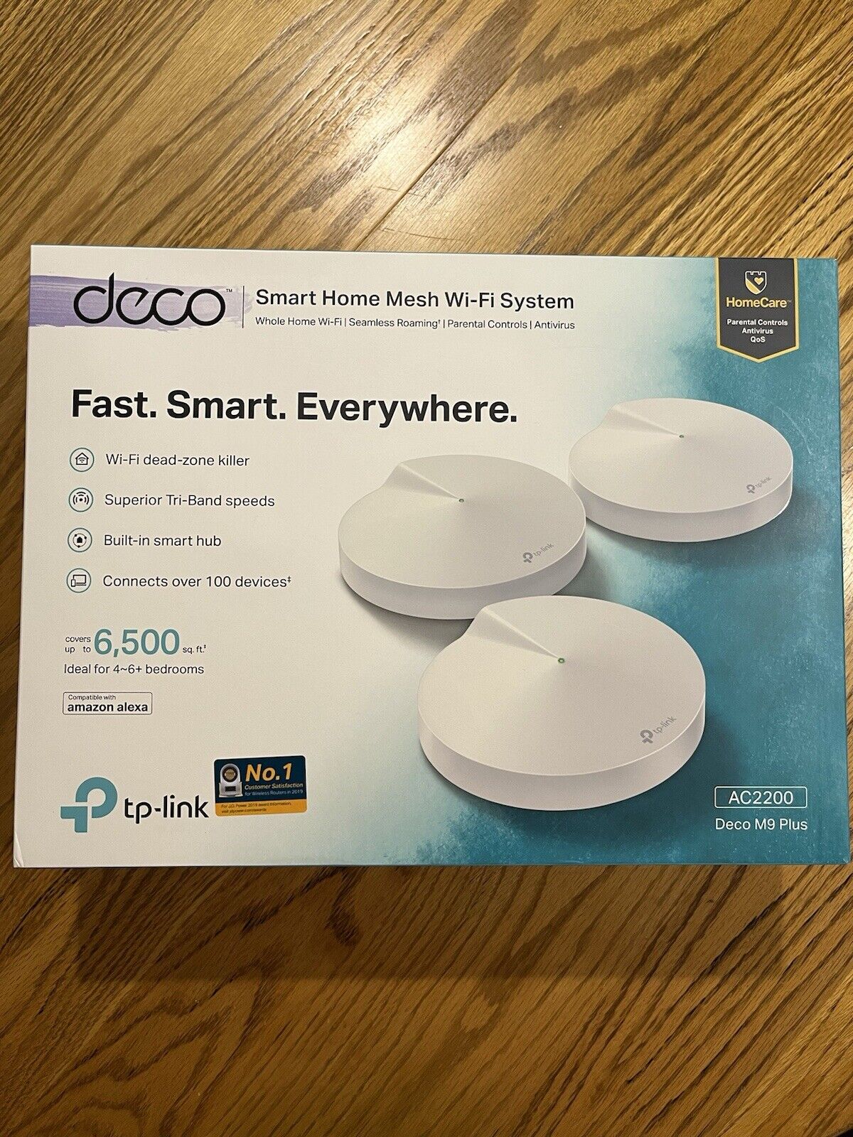 TP-LINK Deco M9 Plus AC2200 Smart Home Mesh Wi-Fi System (3-pack)