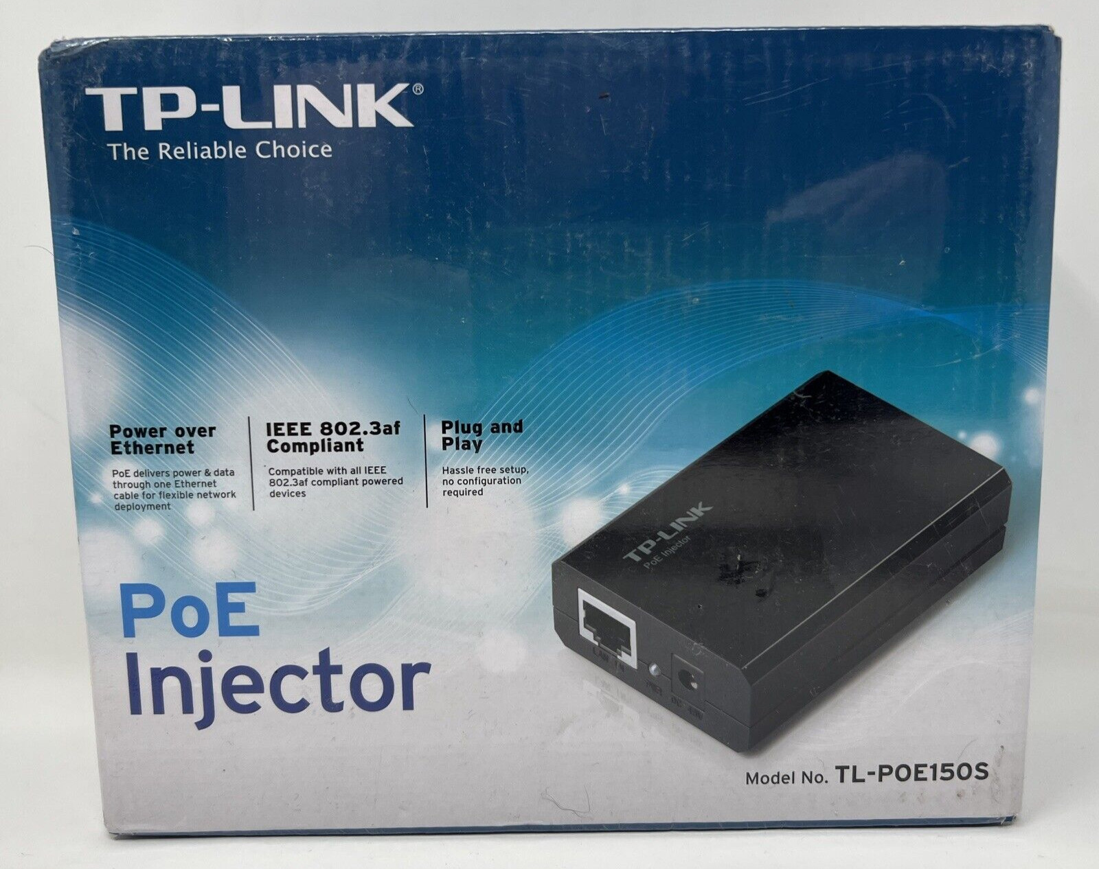 Brand NEW TP-Link PoE Injector Gigabit Ethernet 802.3af TL-POE150S (AMX) 1000mbp
