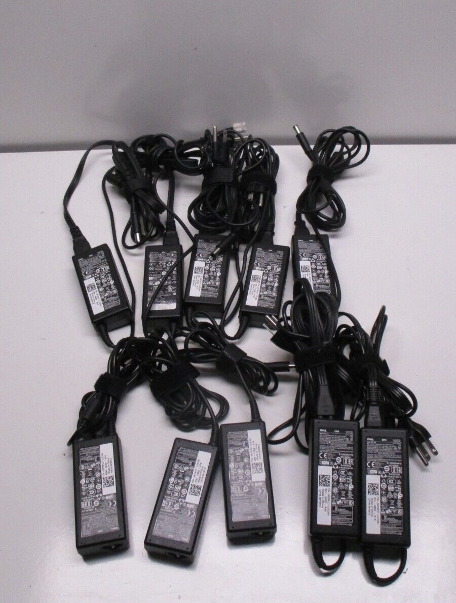Lot of 10 Dell LA65NS2-01 64W AC Adapters