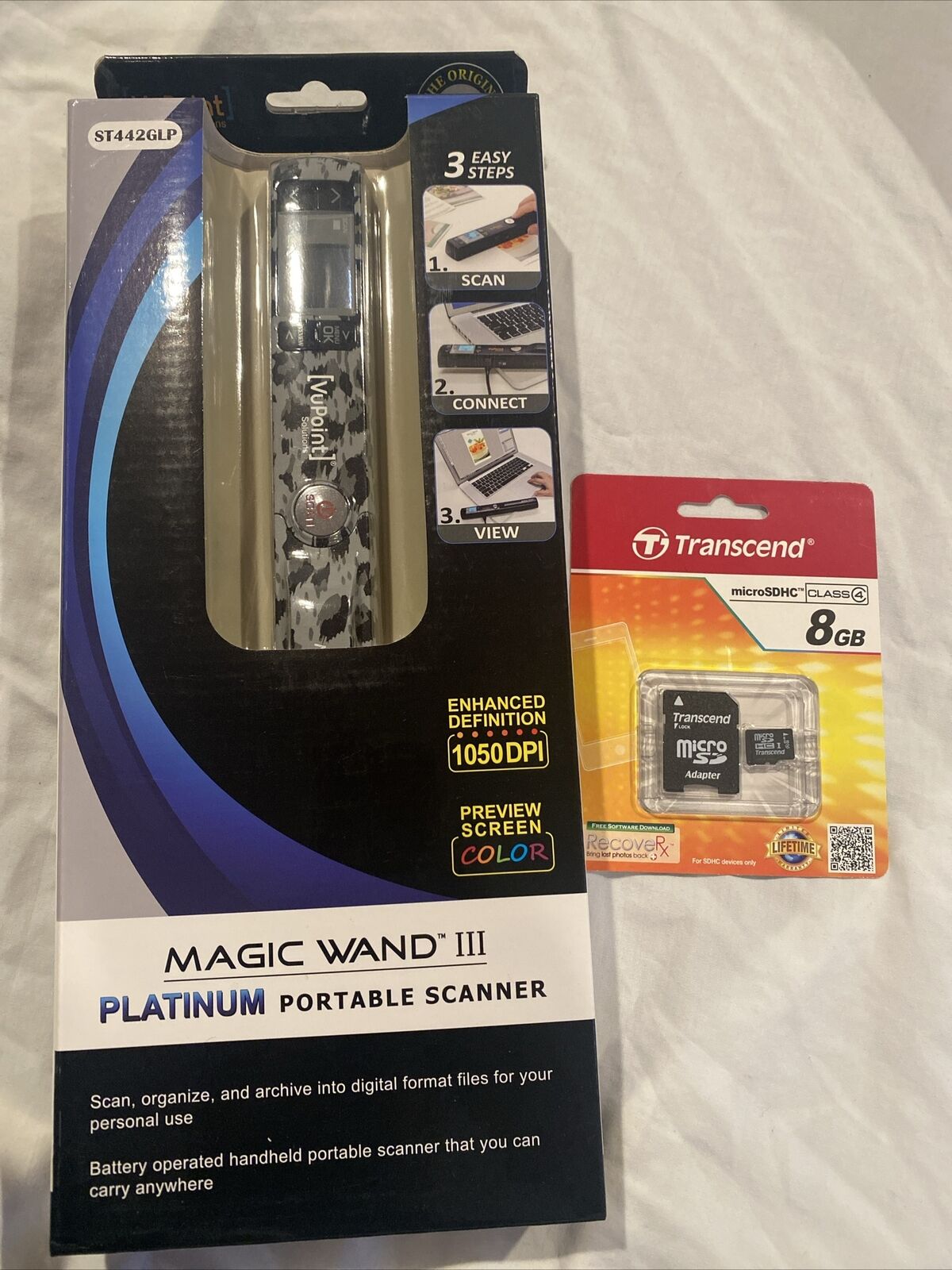 VuPoint Solutions ST442GLP Magic Wand III Platinum Portable Scanner 1050 DPI