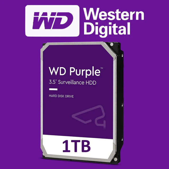 Western Digital Purple HDD 1TB,Internal,5400 RPM,3.5 inch (WD10PURZ) Hard Drive