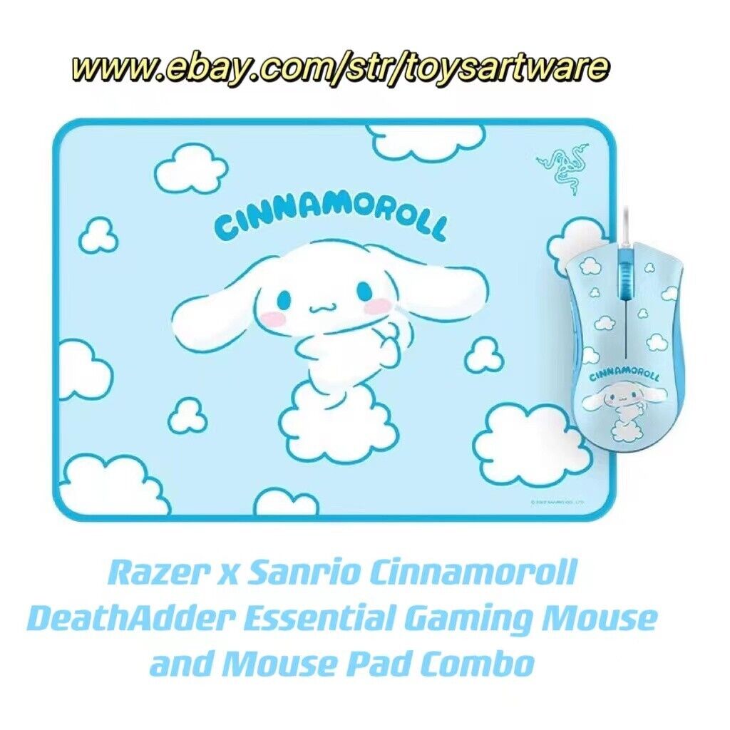 Razer x Sanrio Cinnamoroll DeathAdder Essential Gaming Mouse and Mouse Pad Combo
