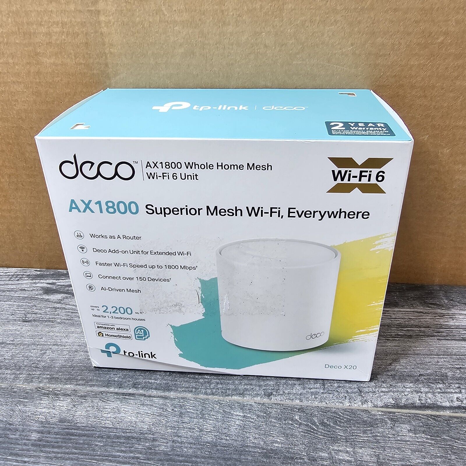 New Sealed TP-Link 1PACK Deco X20 AX1800 Mesh WiFi-6 Wireless Add-On Extender