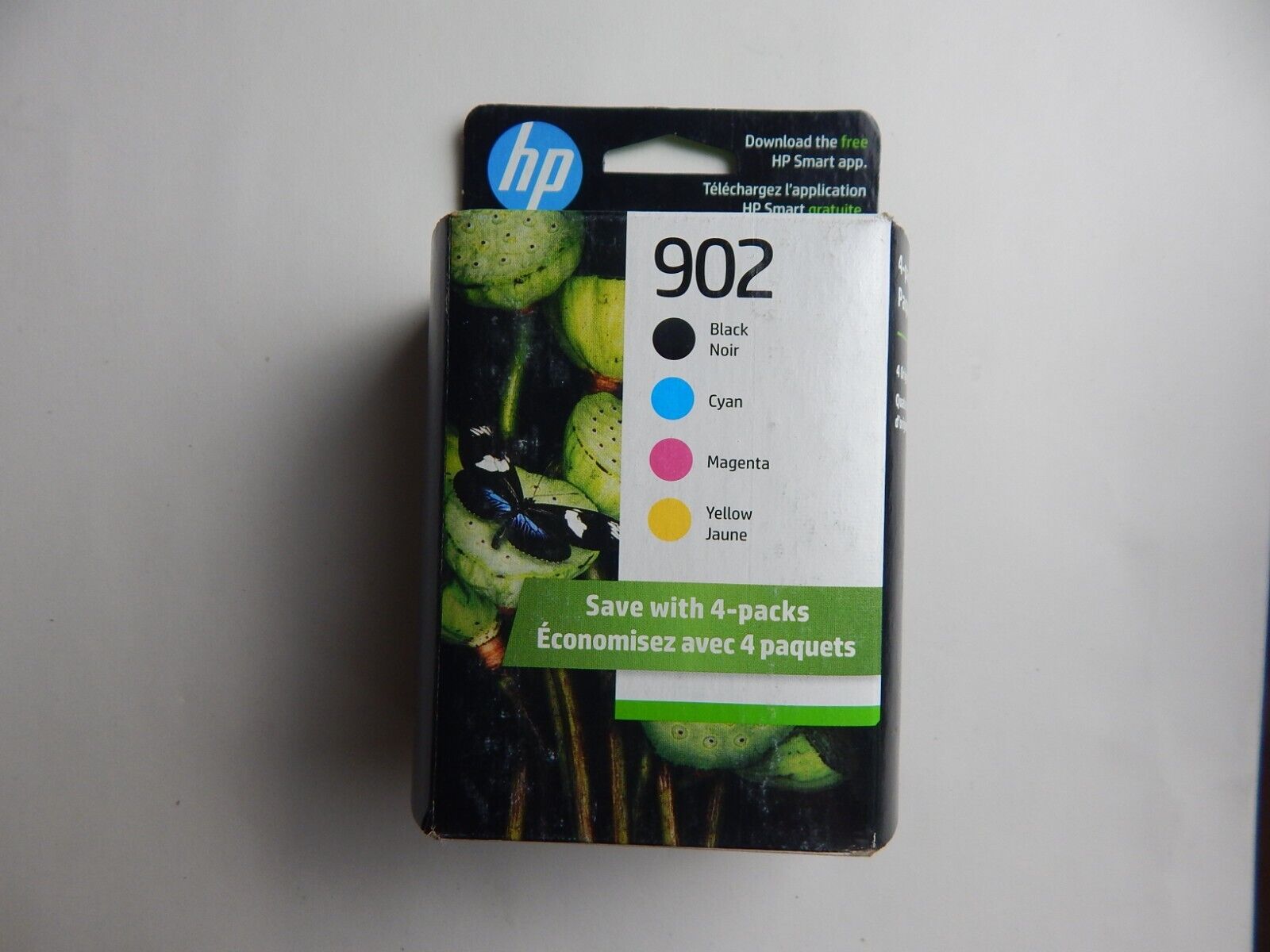 New Genuine HP 902 Black Color 4PK Ink Cartridges OfficeJet Pro 6961, 6968 m23