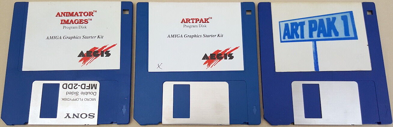 AEGIS Animator v1.20 Images v1.2g & ArtPaks 90% SACHS Images for Commodore Amiga