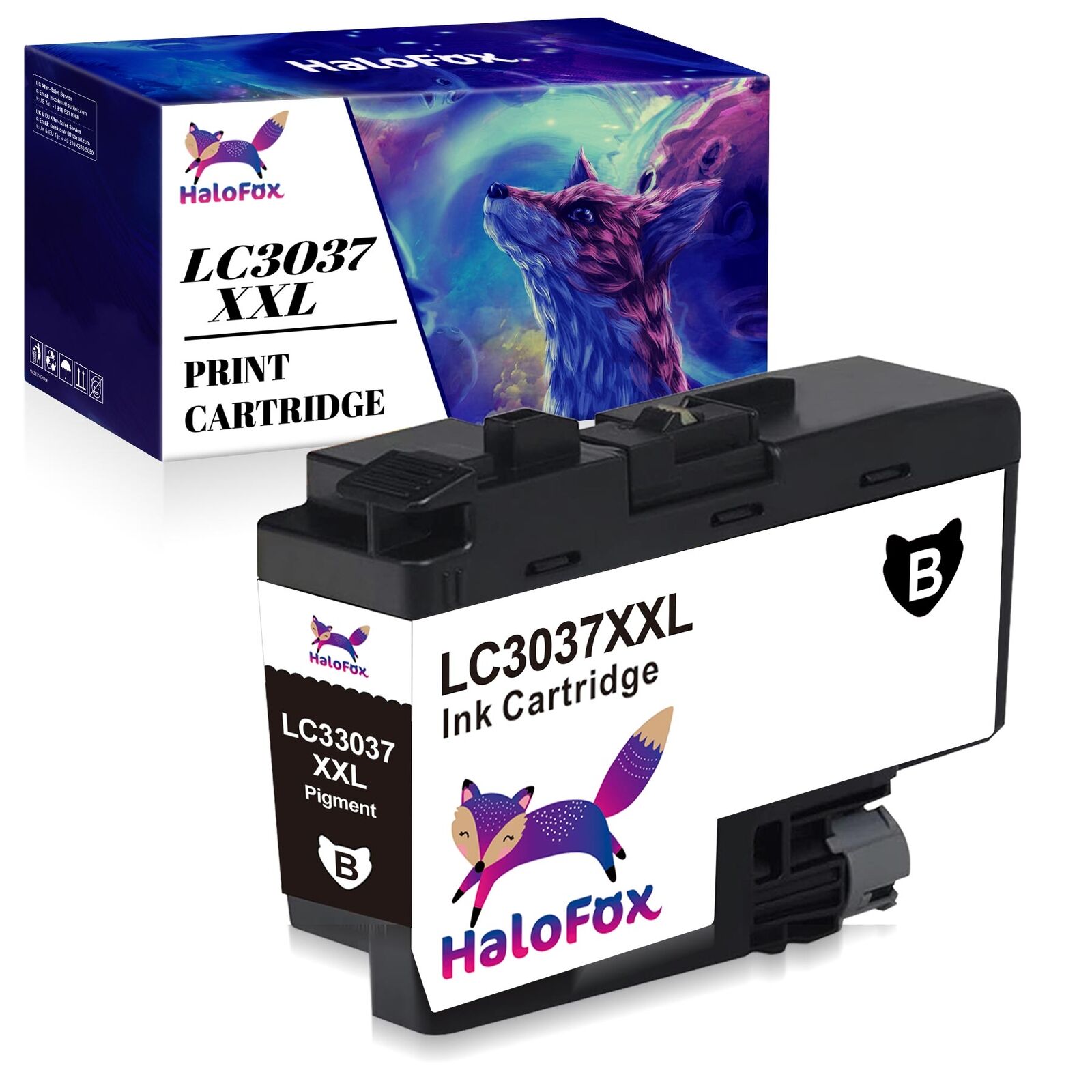 1x Compatible LC3037 Black Ink Cartridges Replacement for Brother MFC-J5845DW