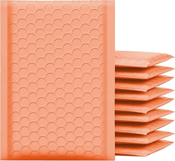 SuperPackage® 500 #000  4 X 7  Poly Bubble Mailers Padded Envelopes -Orange