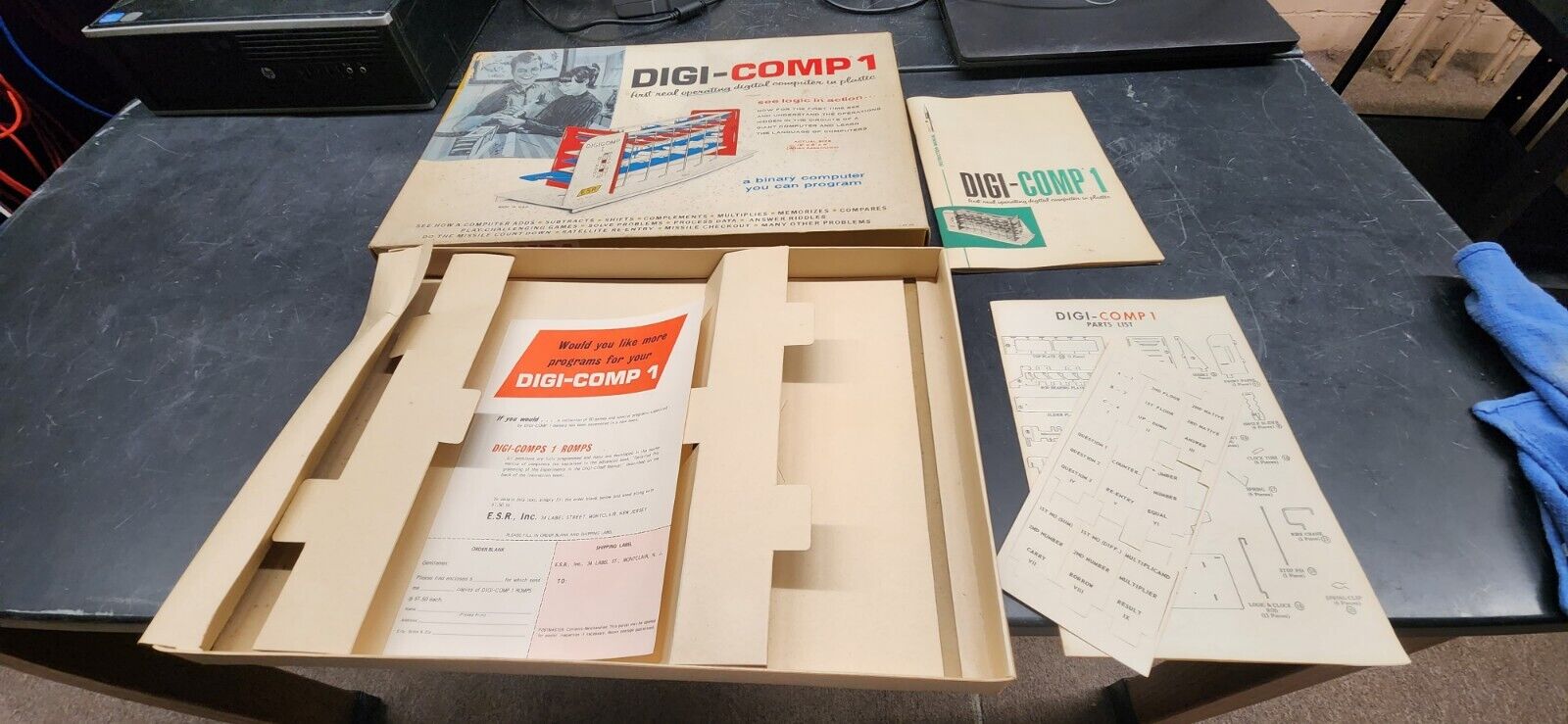 Digi-Comp 1 Vintage 1963 Home Operating Digital Computer Game Box Manual Only 
