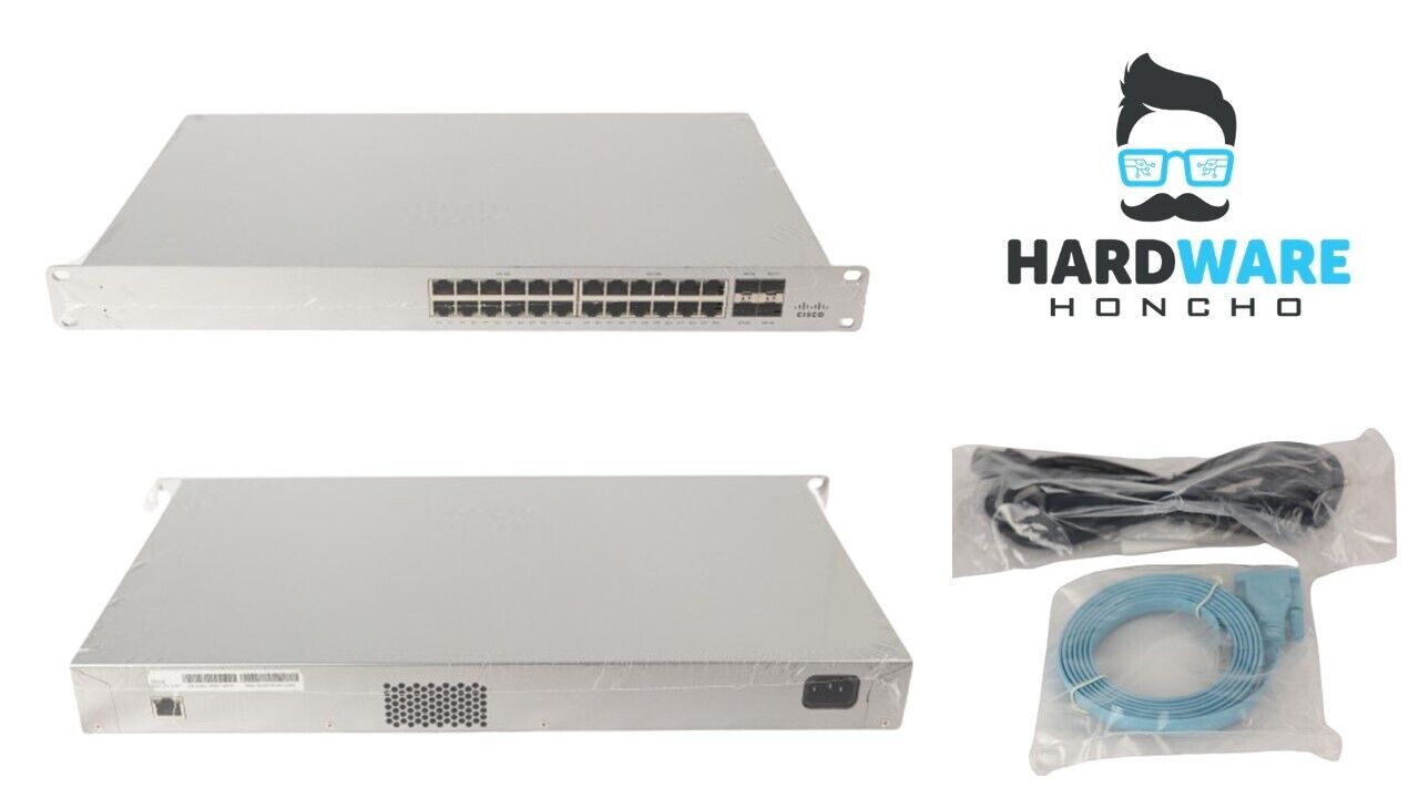 Cisco Meraki MS120-24P-HW 24 Port Gb Ethernet RJ45 4x GbE SFP Uplinks