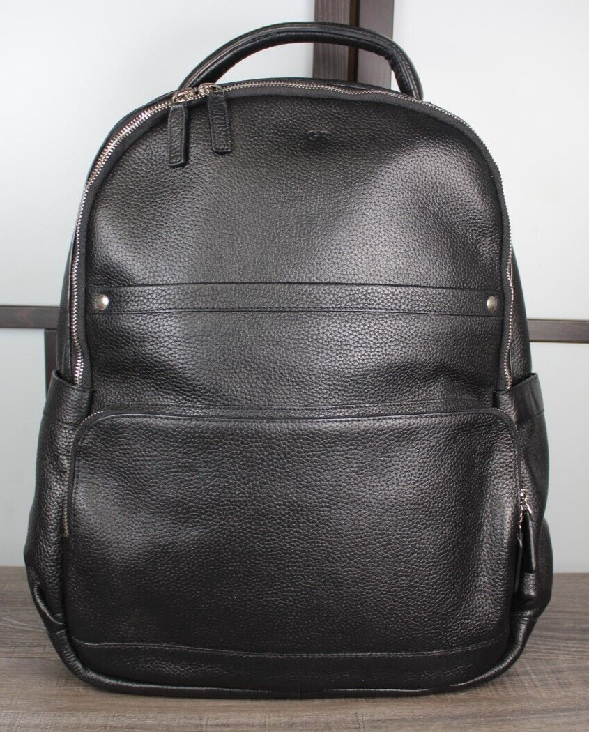 Royce New York for DELTA Million Miler Black Pebble Leather Backpack Large Bag