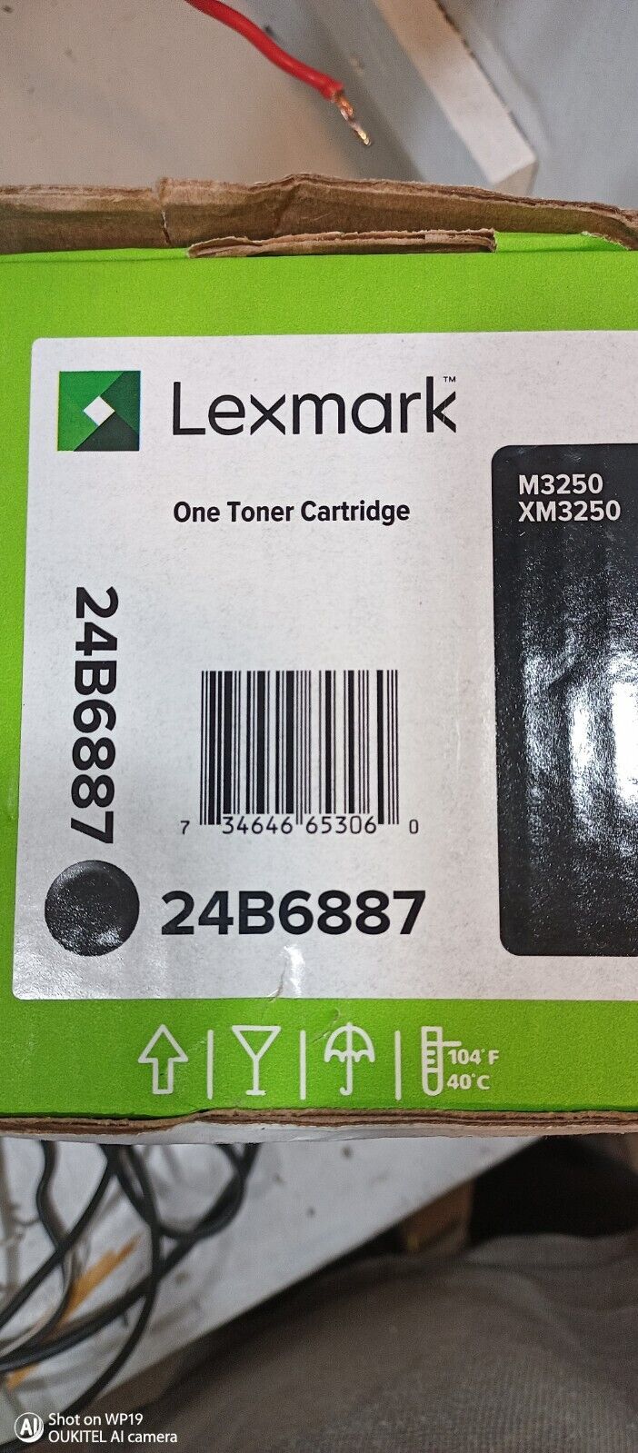 Genuine Lexmark 24B6887 Black Toner Cartridge M3250 XM3250 NEW SEALED