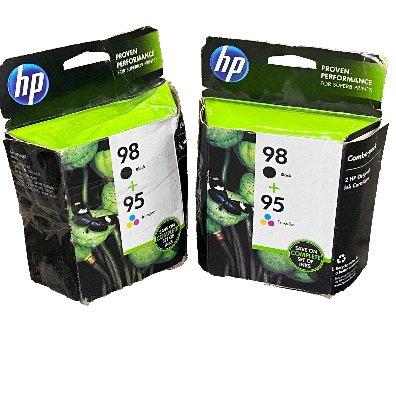NEW Genuine HP 98 Black & HP 95 Tri-color Ink Combo CB327FN OEM Expired APR 2017