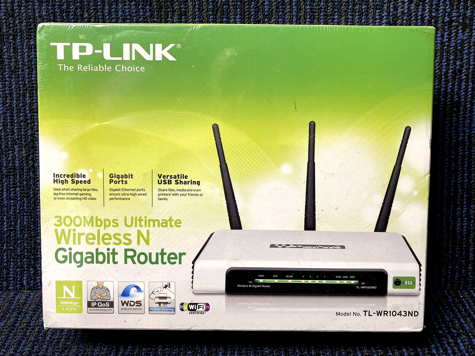 TP-Link TL-WR1043ND 300 Mbps 4-Port Gigabit Wireless N Router Factory SEALED NEW