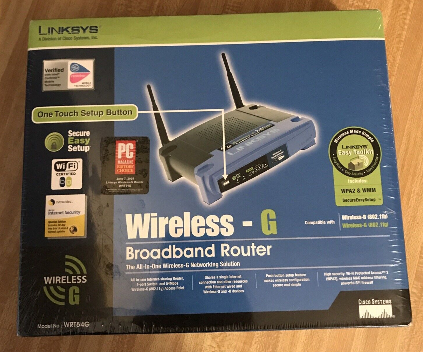 FACTORY SEALED  Linksys Wireless-G 2.4gh Broadband Router WRT54G NEW