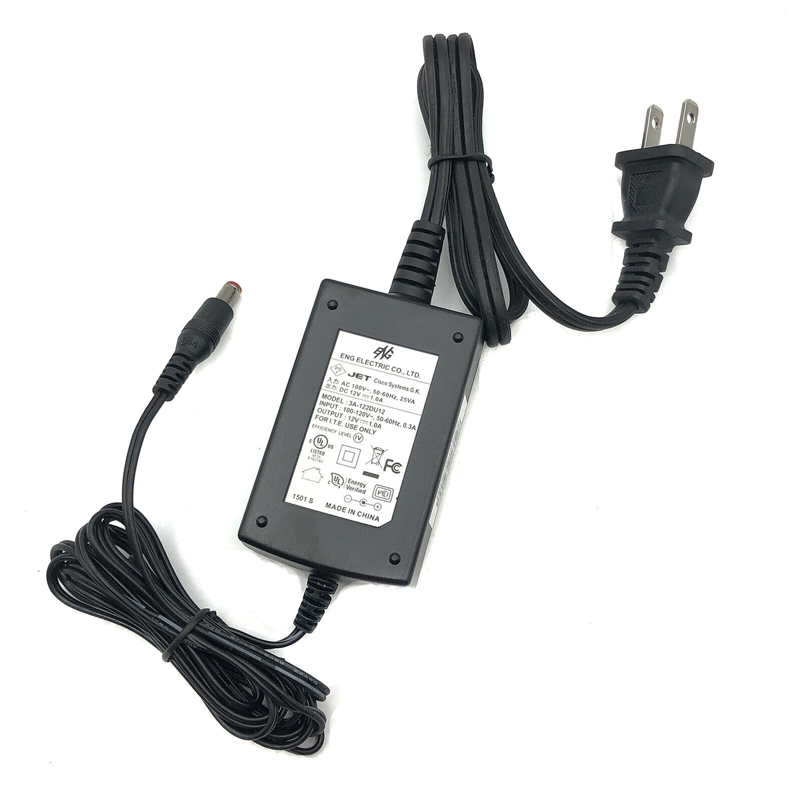 Genuine ENG AC/DC Power Adapter 12V for Cisco Linksys Wireless-N Router WRT160N
