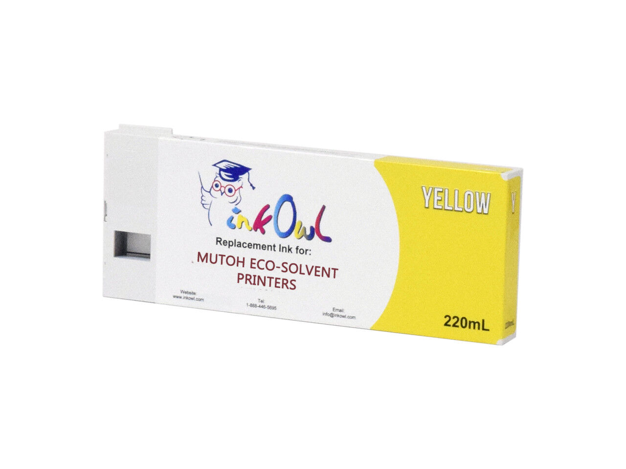 220ml InkOwl YELLOW Compatible Cartridge for Mutoh ValueJet Eco-Ultra Printers