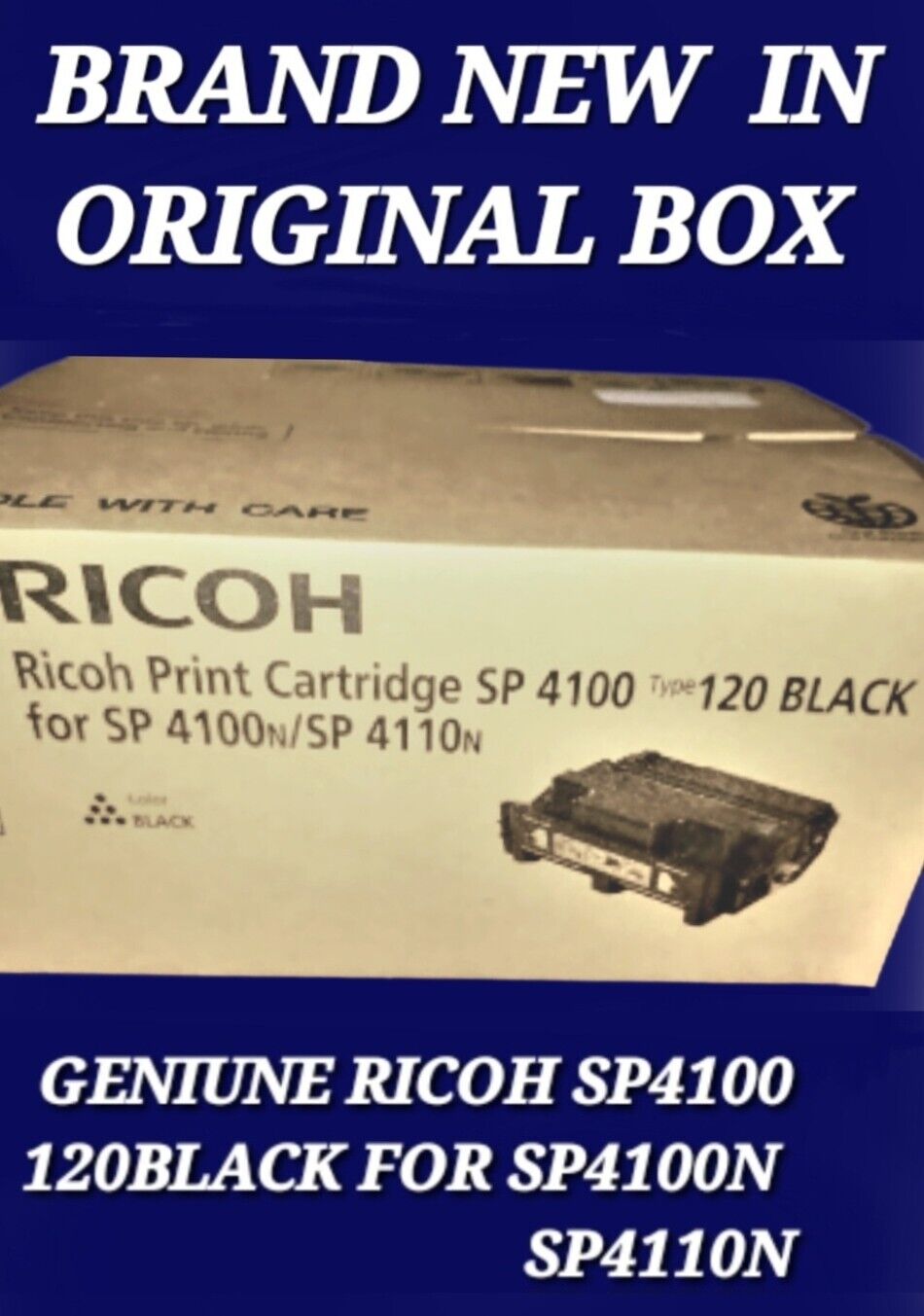 New  Genuine Ricoh SP 4100 SP 4100N SP 4110N Print Cartridge 120 Black 30452AM