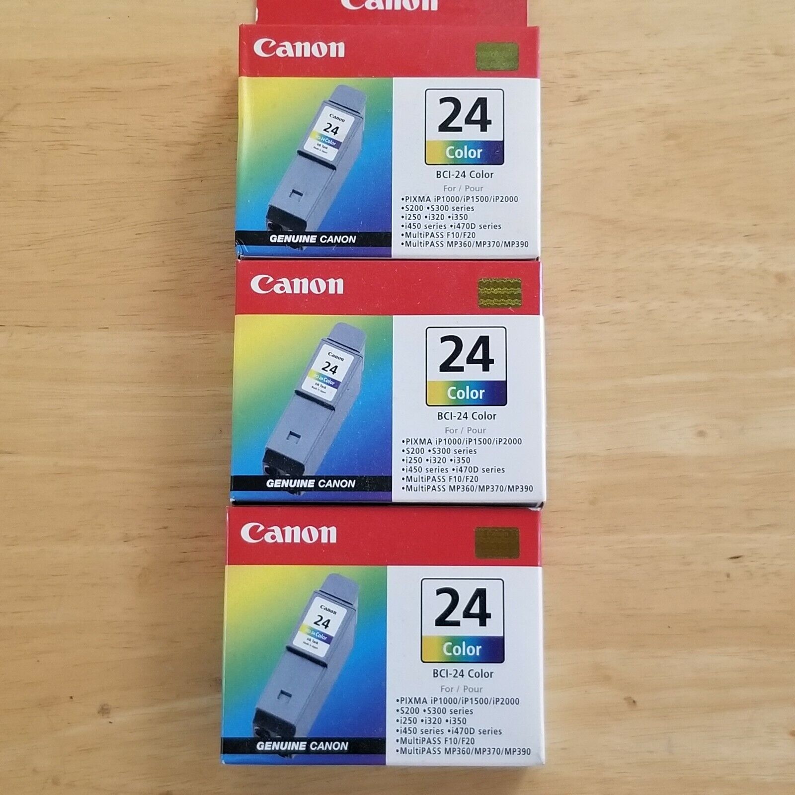 3 NEW Genuine Canon 24 Color - BCI-24 COLOR Ink Cartridge (Bulk Sale of 3 Units)