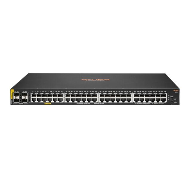 HPE Aruba 6000 48G Class4 PoE 4SFP 370W Switch 48 ports managed P/N: R8N85A#ABA