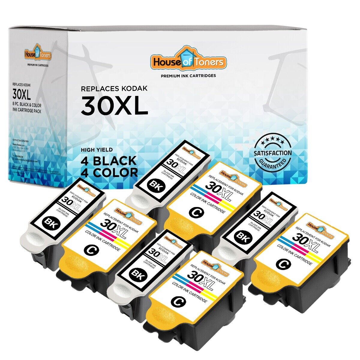 8pk 30XL Ink Cartridges for Kodak ESP Office 2150 ESP Office 2170 Printer