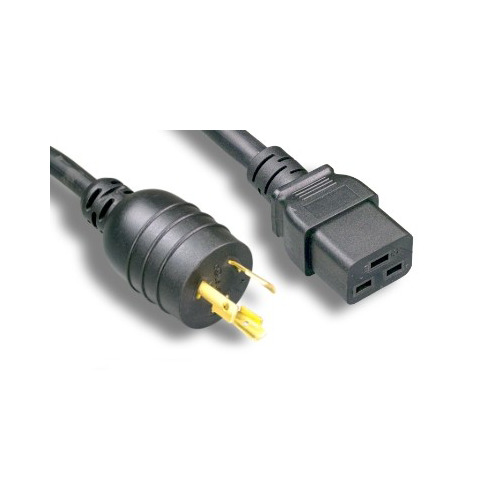 PTC Heavy Duty L6-20P / C19 High Voltage / High Current Power Cord, Black Color