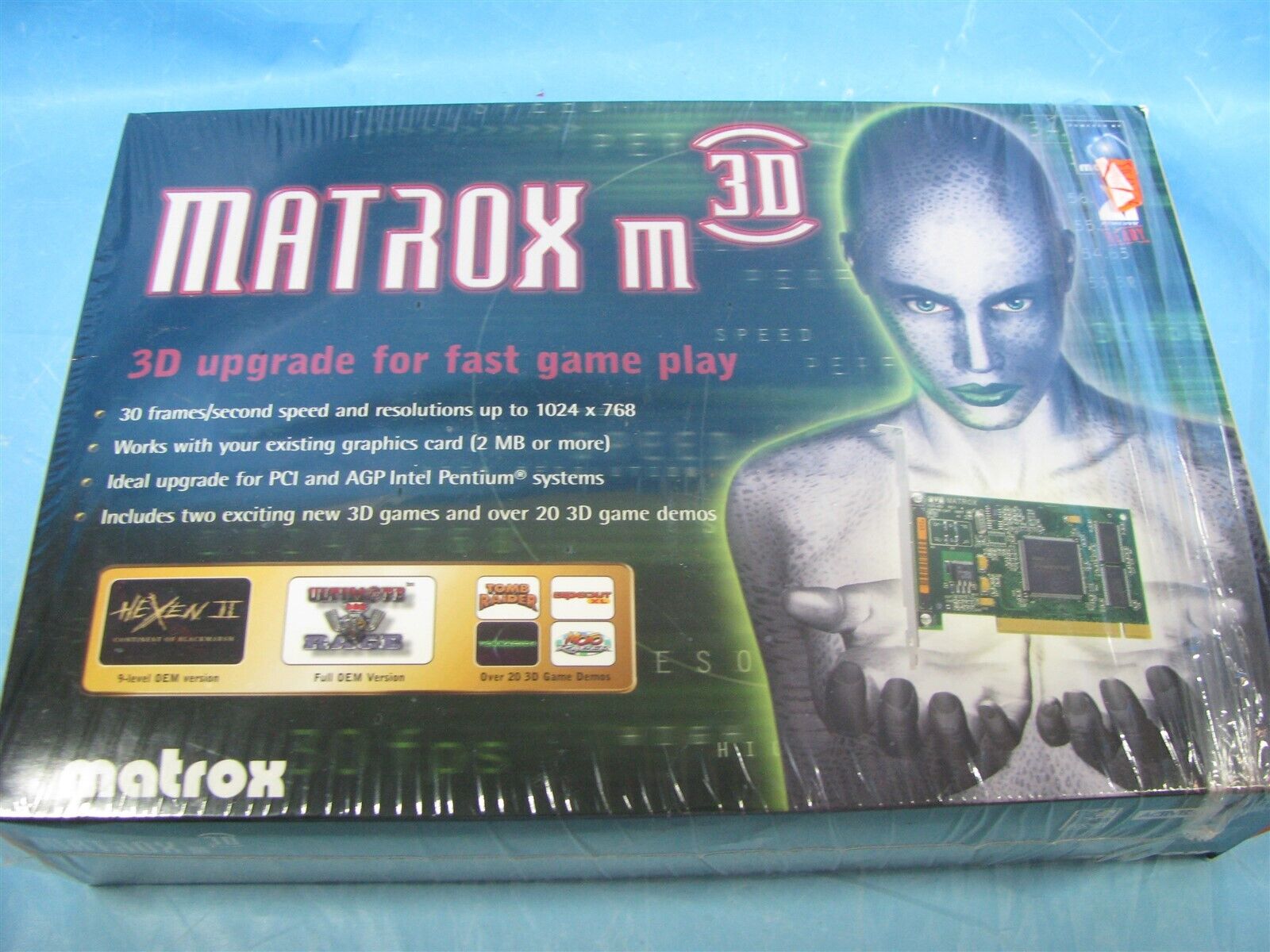 RARE Matrox MAT-M3D/N PCX2 PowerVR PCI 3D Accelerator Card HTF - 