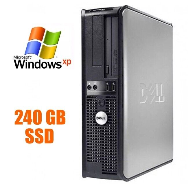 Dell Optiplex 780 DT 240 SSD Windows XP Pro SP3 32Bit Desktop Computer 4GB RAM