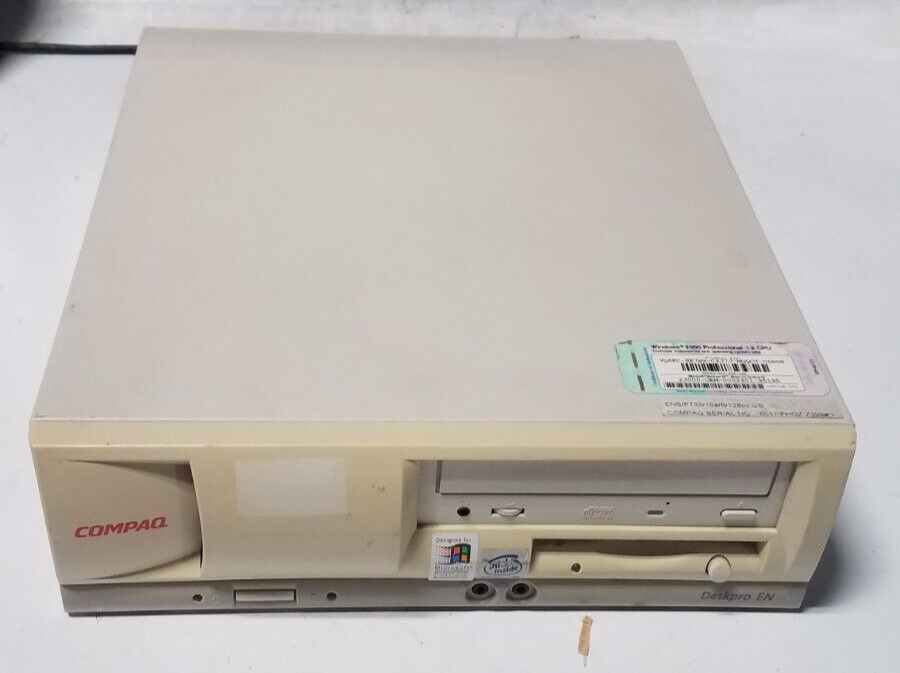 Vintage Compaq Deskpro EN Pentium 3 733 MHz 256MB (NO HDD, No OS) TESTED WORKING