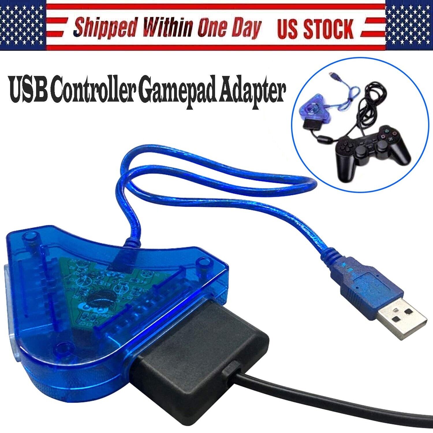 Dual PSX PS1 PS2 Plasation 2 To PC USB Game Pad Controller Converter Adapter NEW