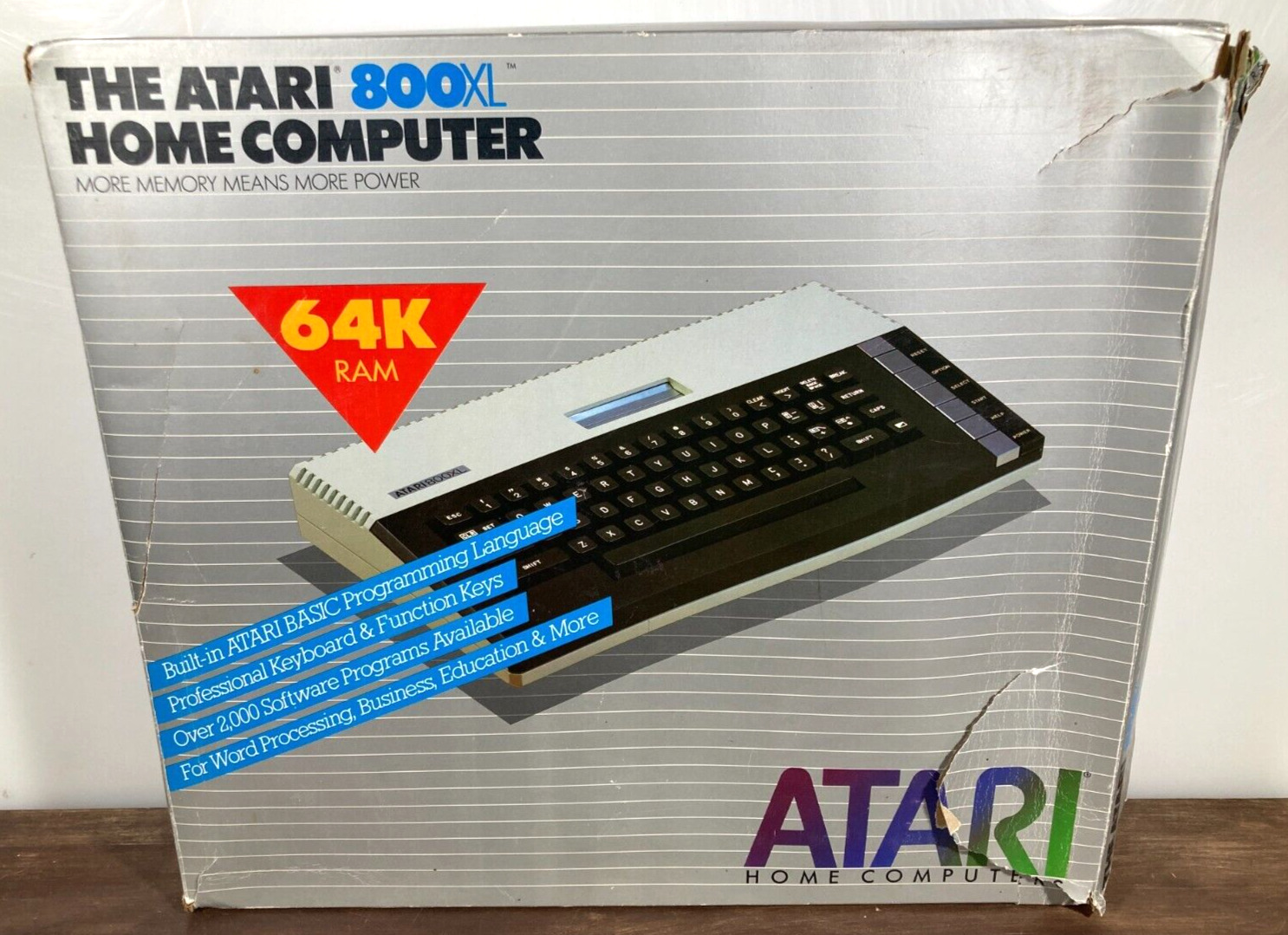 ATARI 800XL Computer TESTED WORKING Original Box Power Supply TV Cable 800 XL