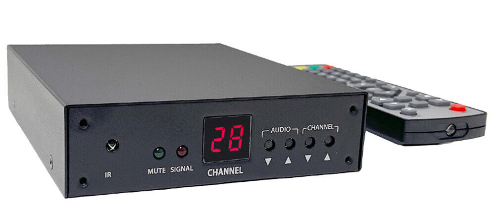 Professional RF Coax To Composite RCA Video Demodulator - NTSC CATV Tuner 