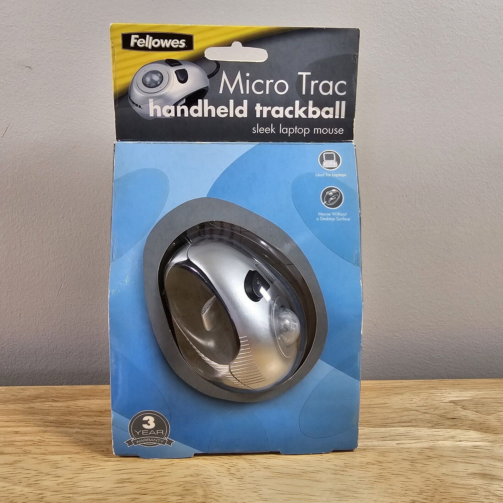 Fellowes Micro Trac Handheld Trackball Laptop Mouse Wired 99928 - New Sealed