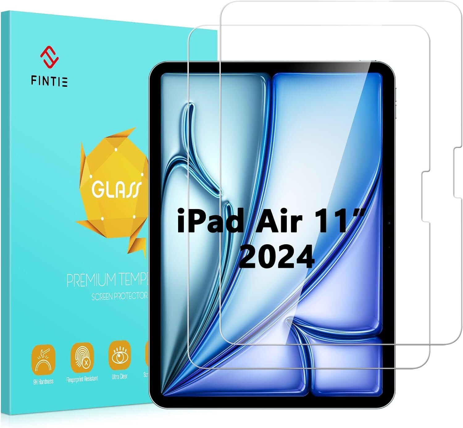 (2 Pack) Screen Protector for iPad Air 11-inch (M2) 2024 HD Clear Tempered Glass