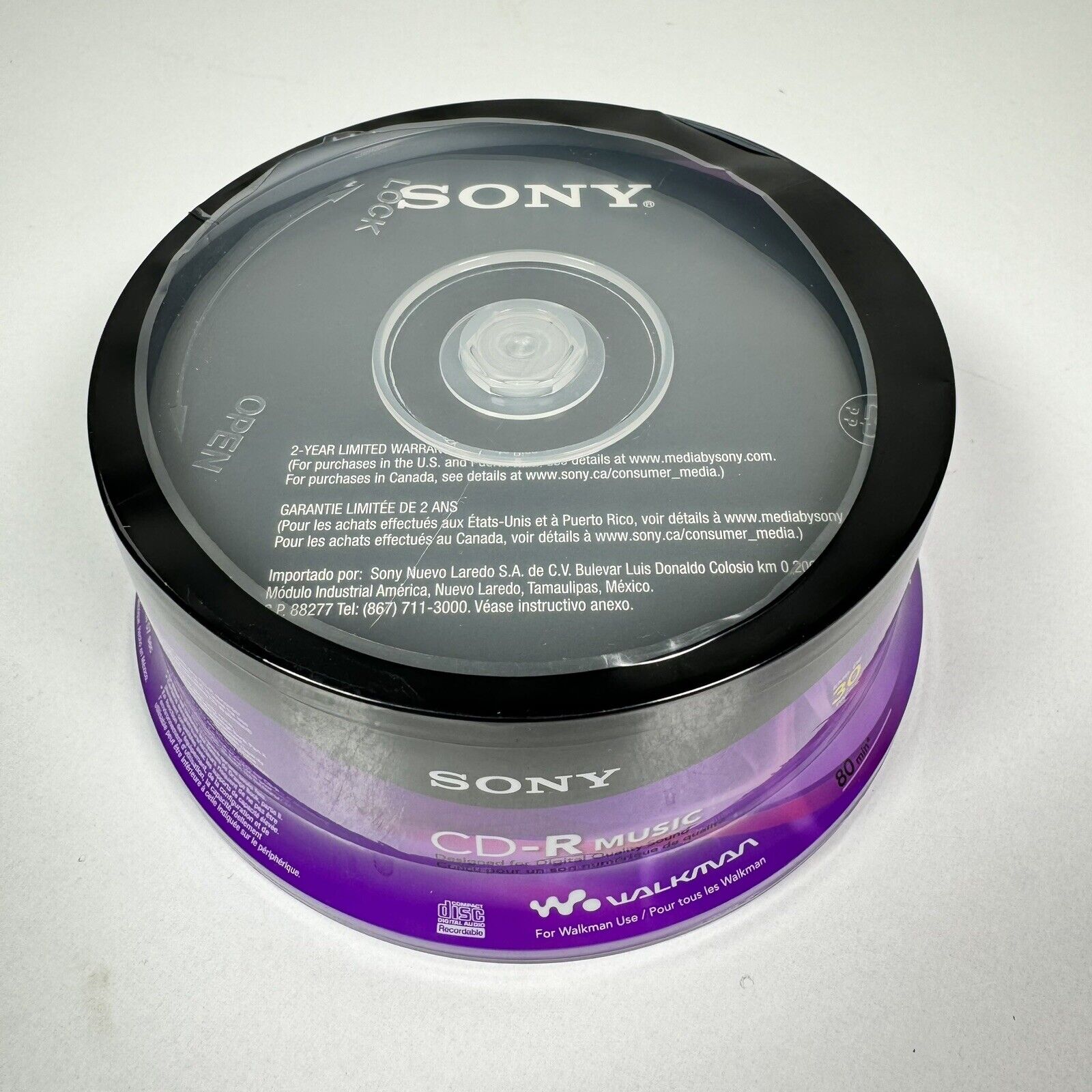 Sony CD-R Music 30 Pack For Walkman 80 Min Disc Recordable CD Sealed New