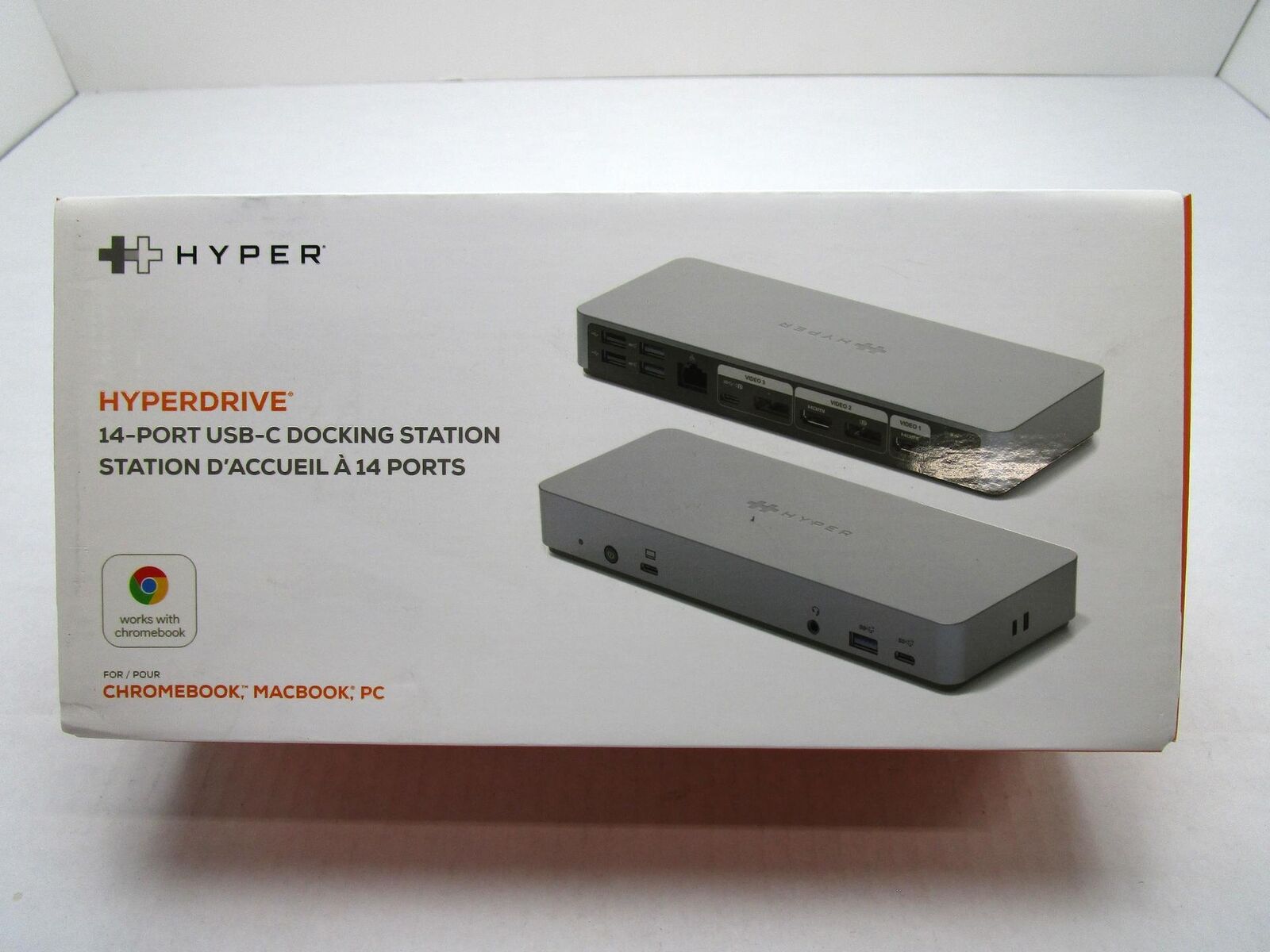 HyperDrive USB C Docking Station 14in1: Dual 4K HDMI, 2 DP, Gigabit Ethernet,