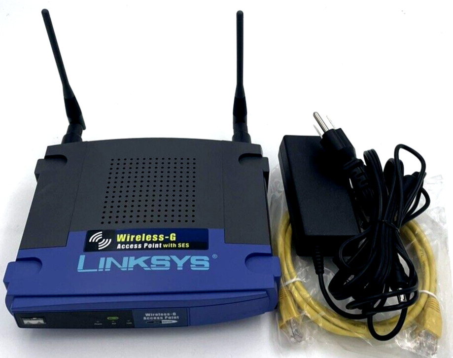 Linksys 2.4GHz Wireless-G WAP54G ver3.1 Access Point with Adapter and Cable Test