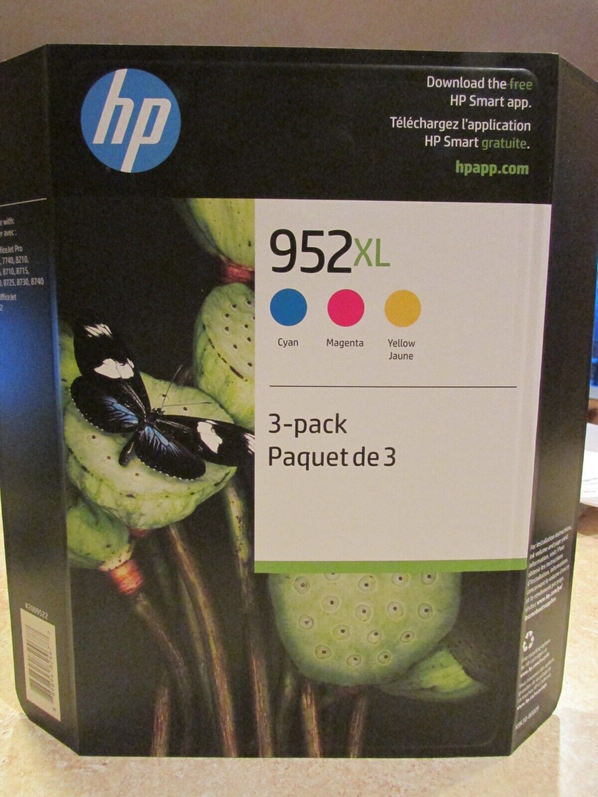 BRAND NEW OEM Genuine HP 952XL 3-Pack Color High Yield Ink Cartridges N9K30BN