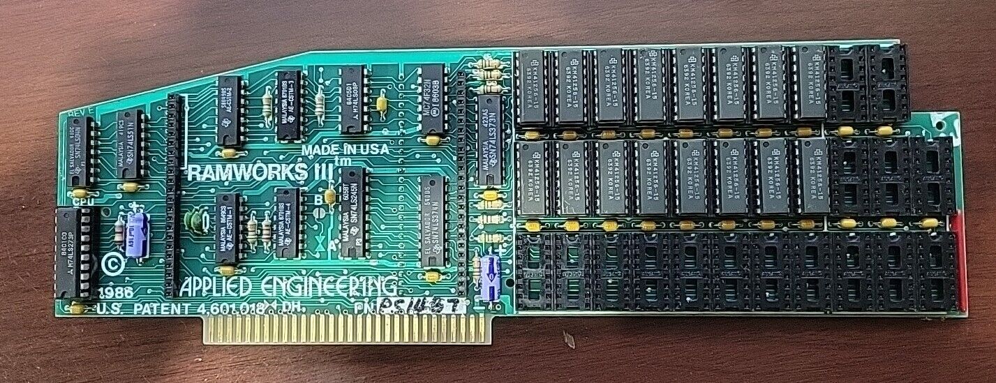Vintage Applied Engineering Apple Ramworks III Memory Card