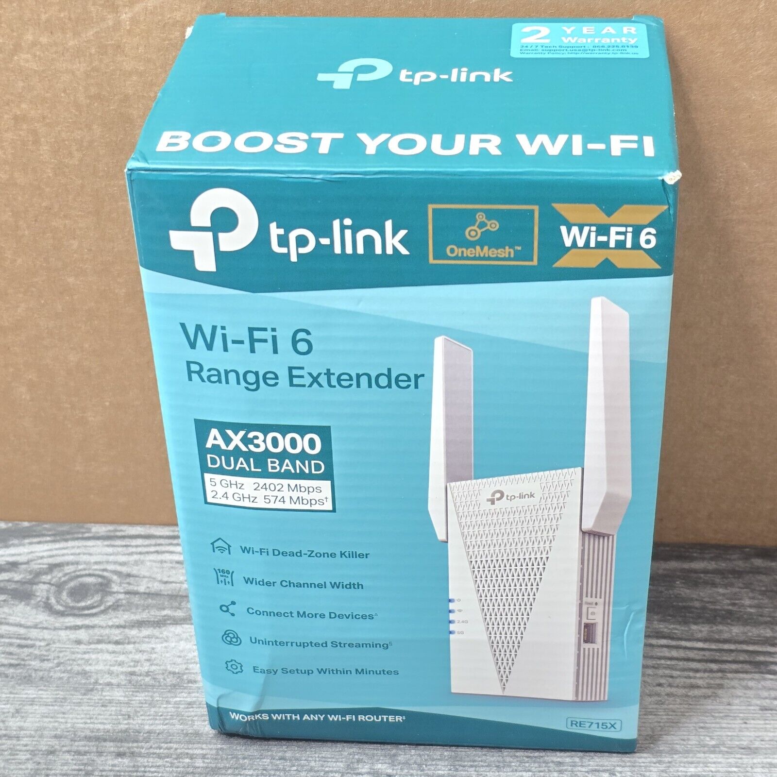 TP-Link - AX3000 Dual-Band Wi-Fi 6 Range Extender - White