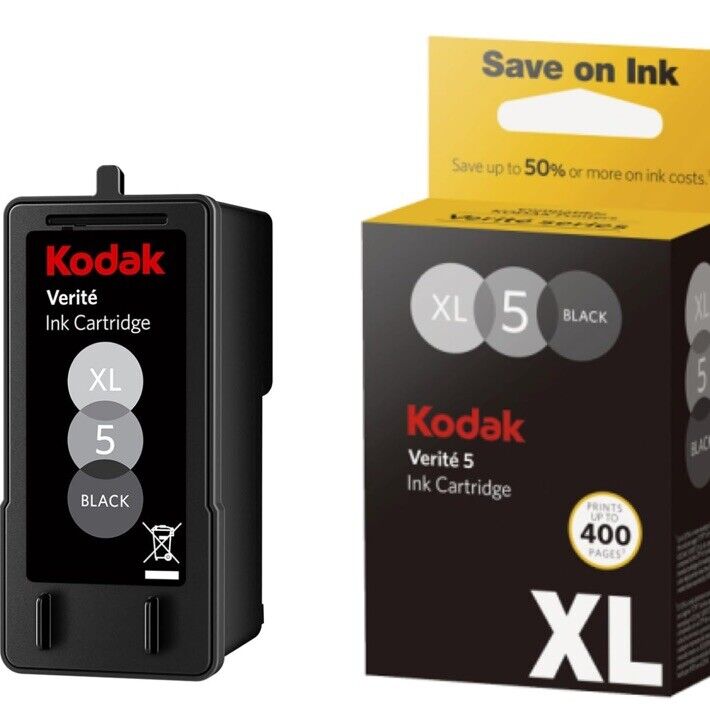 Kodak Verite 5 XL Black Ink Cartridge Printer Ink NEW SEALED