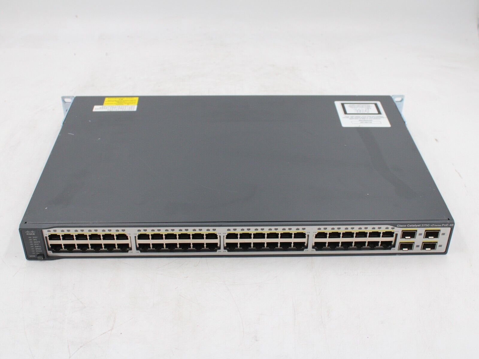 Cisco Catalyst WS-C3750V2-48PS-S v2 Series PoE-48 Port Network Switch