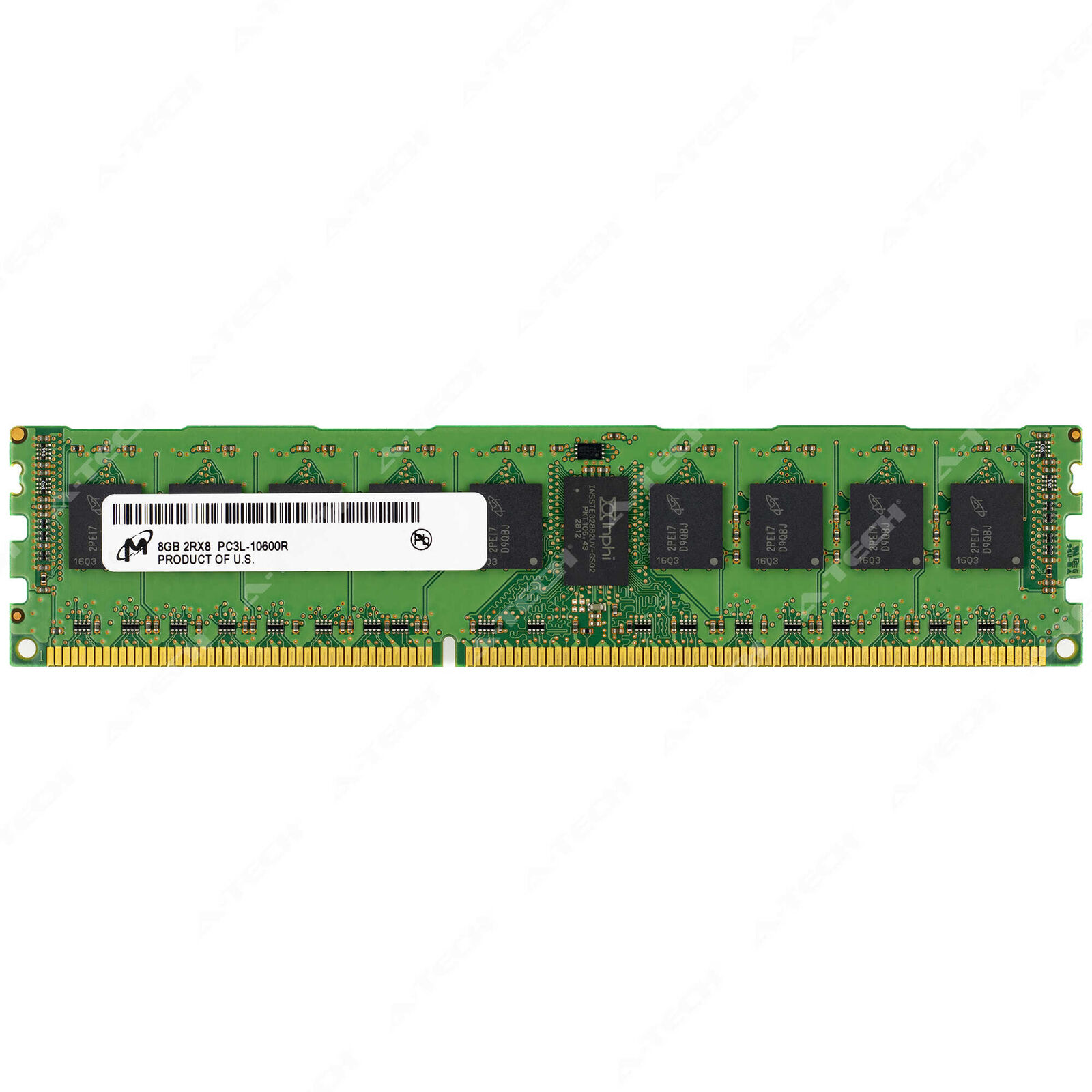 Micron 8GB 2Rx8 PC3L-10600R RDIMM DDR3L 1333 ECC Registered Server Memory RAM 1x