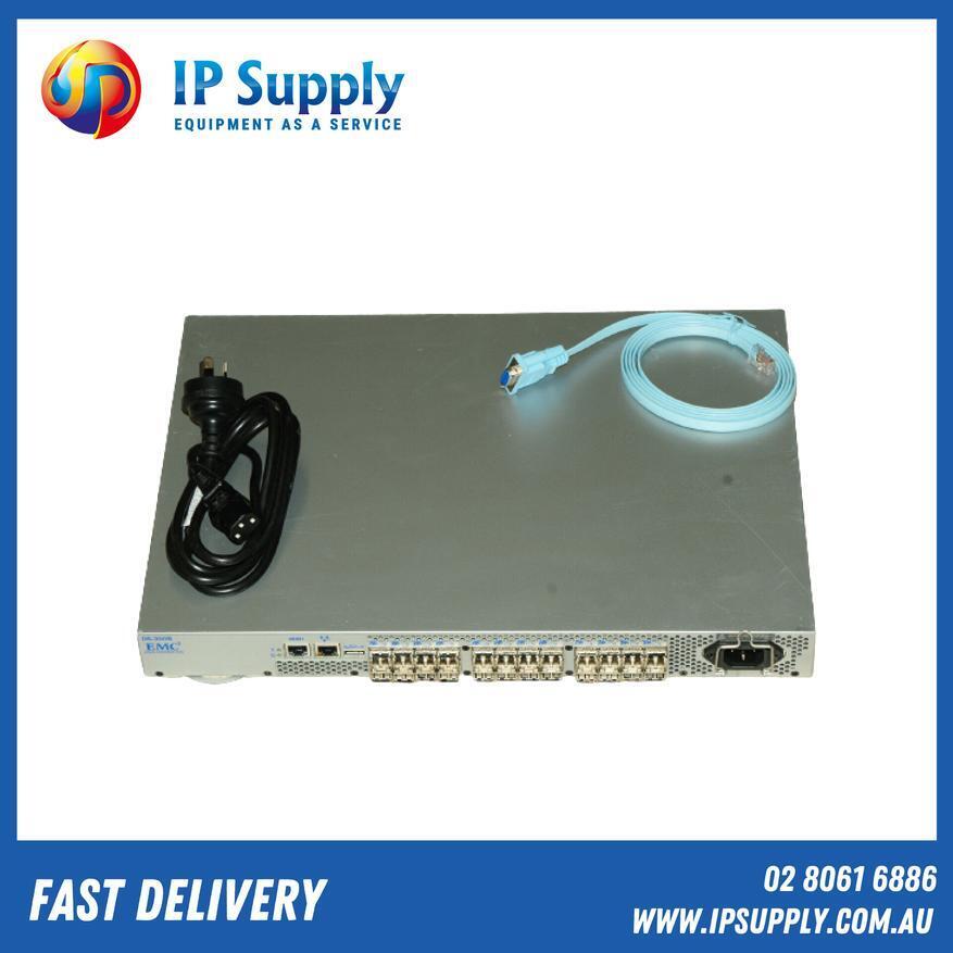 Brocade 300 EMC2 DS-300B 24 Port Active Fibre Channel Switch 100-652-065 TaxInv