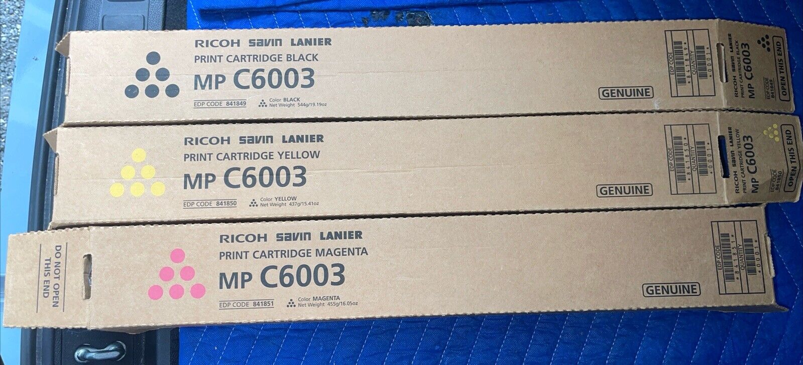 Ricoh Savin Lanier MP C6003 toner set New sealed boxes