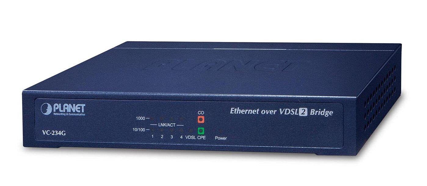 PLANET 4-Port 10/100/1000T Ethernet to VDSL2 Bridge