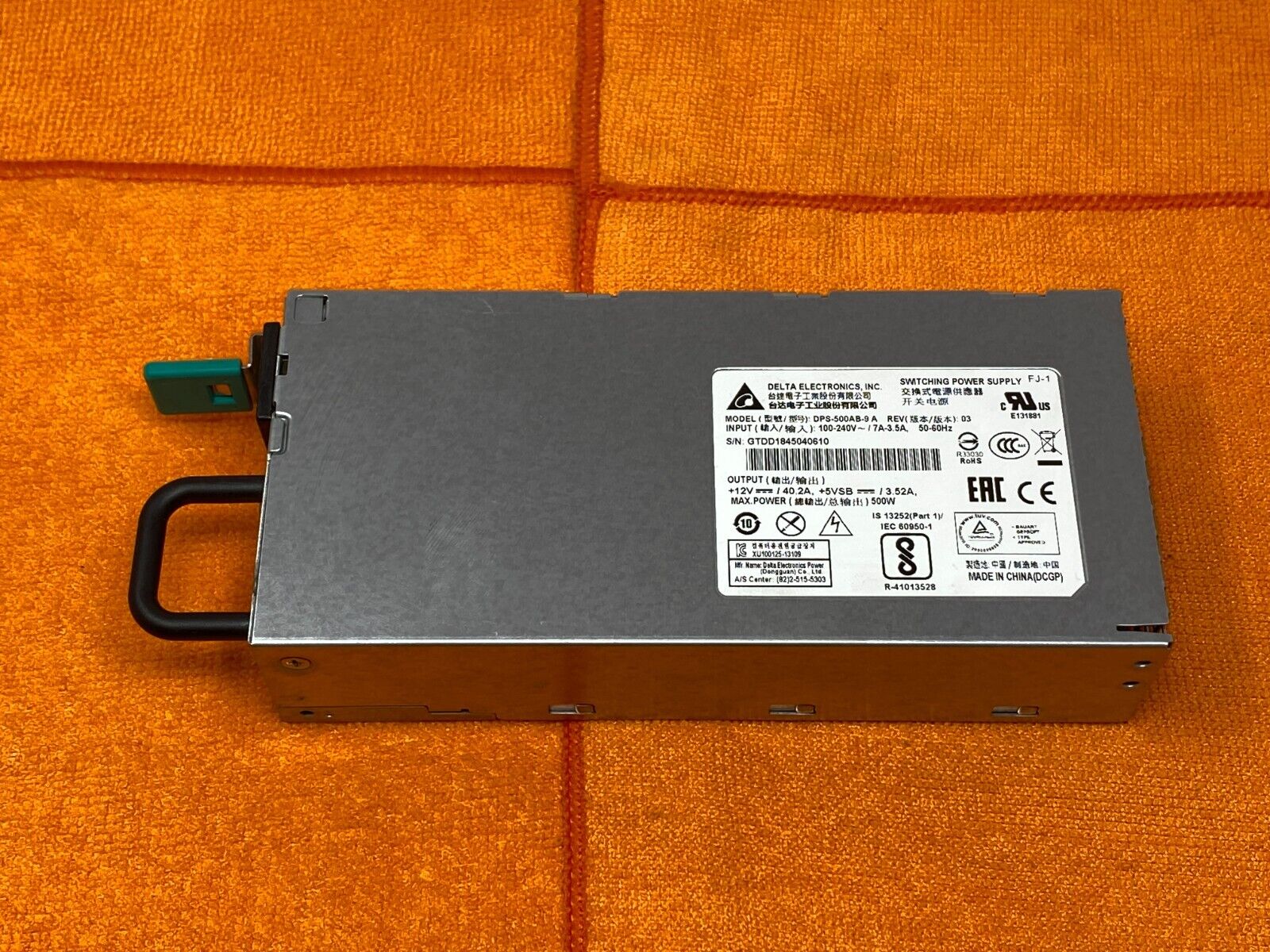 DELTA CRPS 500WATT SWITCHING POWER SUPPLY DPS-500AB-9 A FOR SYNOLOGY