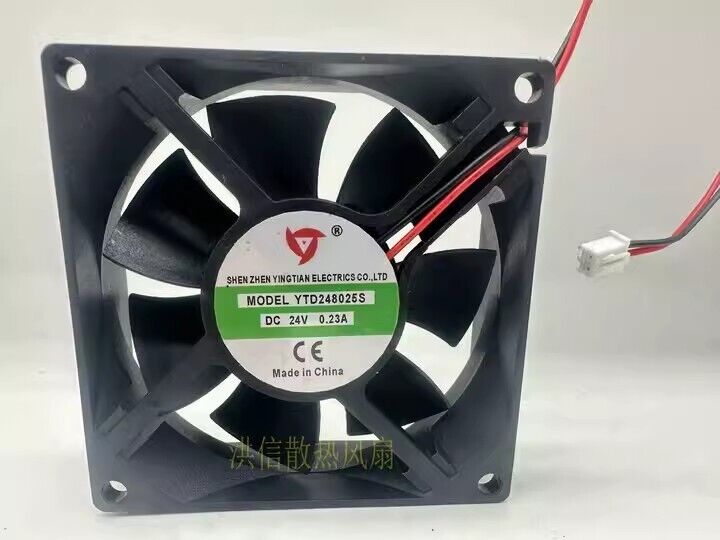 1PCS YTD248025S DC24V 0.23A 2-Pin Inverter Cooling Fan
