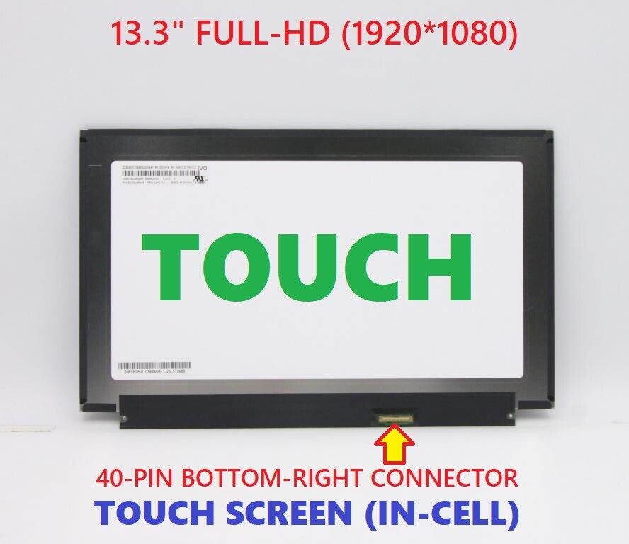 R133NWF4 R5 B133HAK02.2 FHD IPS LED LCD Display On-Cell Touch screen 40 pin